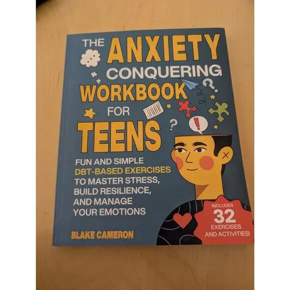 ❄️The Anxiety Conquering Workbook for Teens by Blake Cameron - Picture 1 of 2